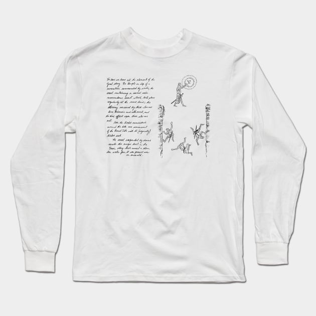 Grail Diary Pages #1 (BLACK) Long Sleeve T-Shirt by TheUnseenPeril